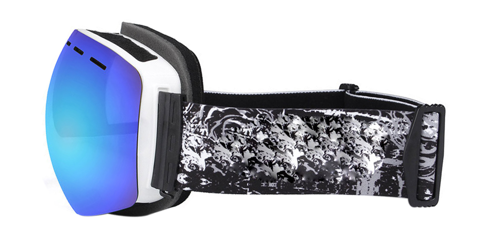 H018 Prescription Ski and Snowboard Goggles Blue - Dual Layer Anti Fog Lenses - Impact Resistance and UV Blocking Snow Glasses