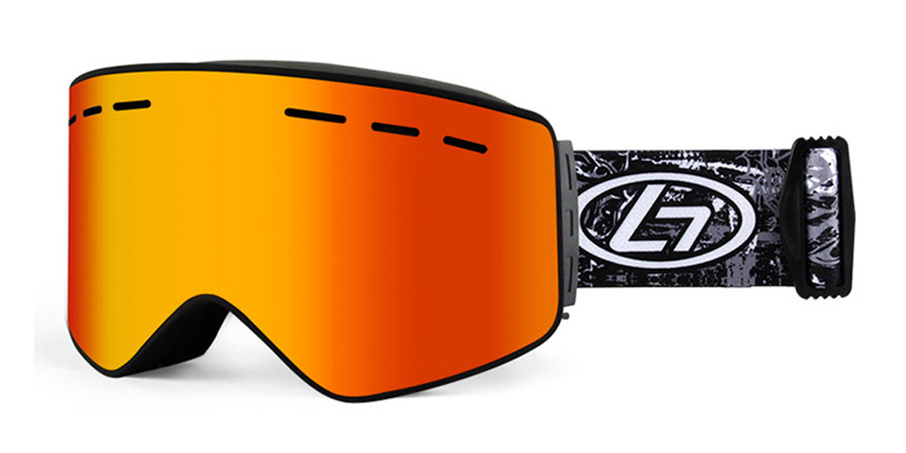 H057 Prescription Ski and Snowboard Goggles Red - Dual Layer Anti Fog Lenses