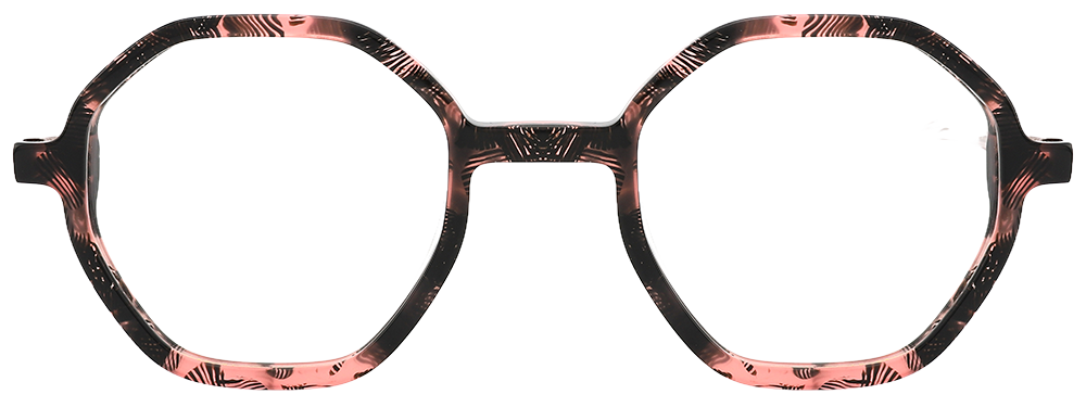 Try On Geometric Prescription Glasses 21034 Floral