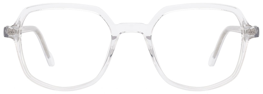 Geometric Prescription Glasses 21035 Clear from cheapglasses123.com