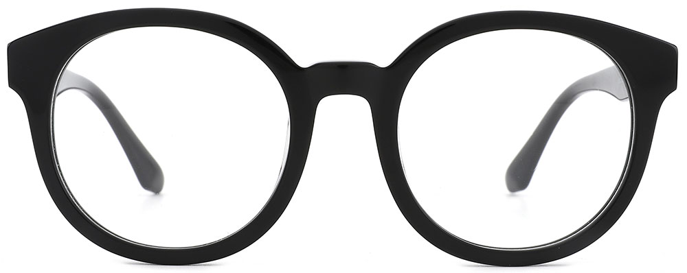 Round Prescription Glasses 21037 Black from Cheapglasses123.com