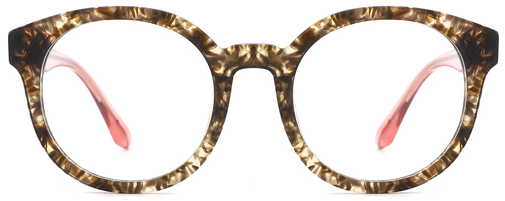 Round Prescription Glasses 21037 Tortoise Pink from cheapglasses123.com