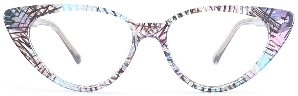 Cat Eye Prescription Glasses 21052 Floral Gray from cheapglasses123.com