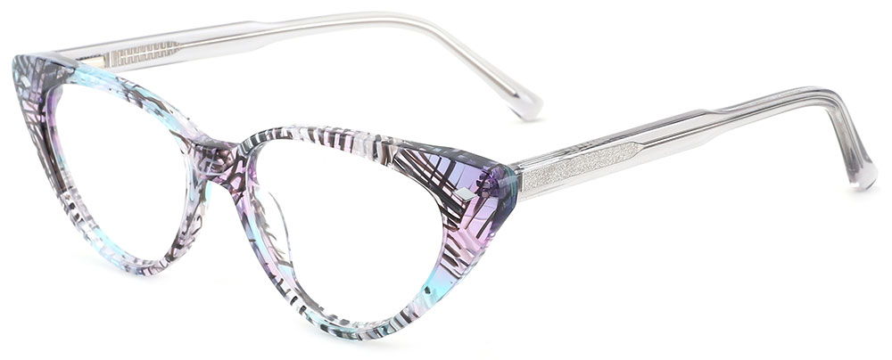 Cheapglasses123.com Cat Eye Prescription Glasses 21052 Floral Gray