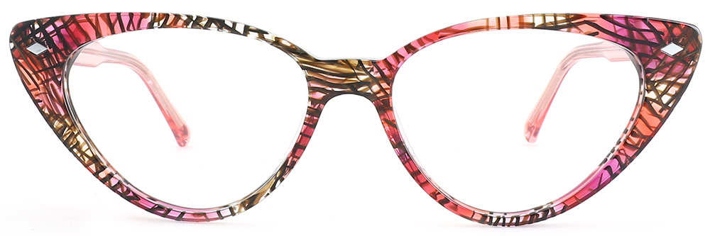 Cat Eye Prescription Glasses 21052 Floral Pink from cheapglasses123.com