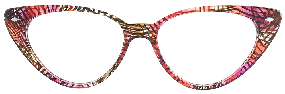 Try On Cat Eye Prescription Glasses 21052 Floral Pink