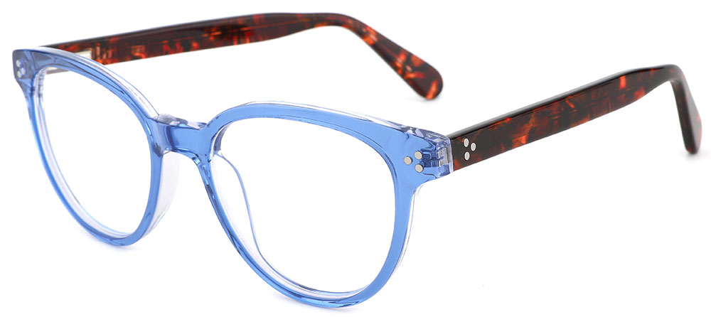 CheapGlasses123.com Cat Eye Prescription Glasses 21087 Blue Tortoise 