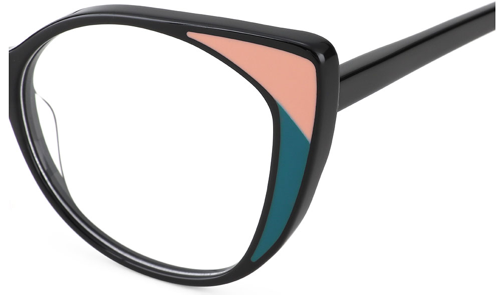 Cat Eye Prescription Glasses 21114 Green Black