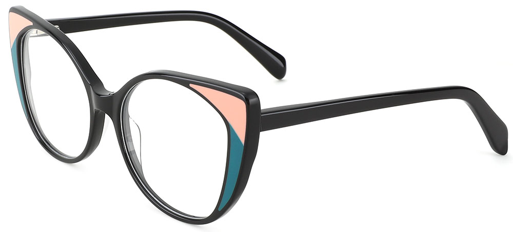 Cat Eye Prescription Glasses 21114 Green Black from cheapglasses123.com