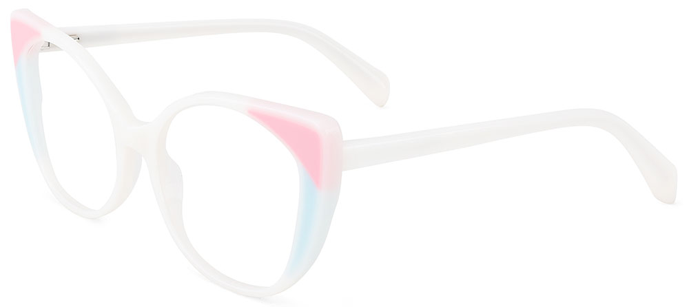 Cat Eye Prescription Glasses 21114 White from cheapglasses123.com