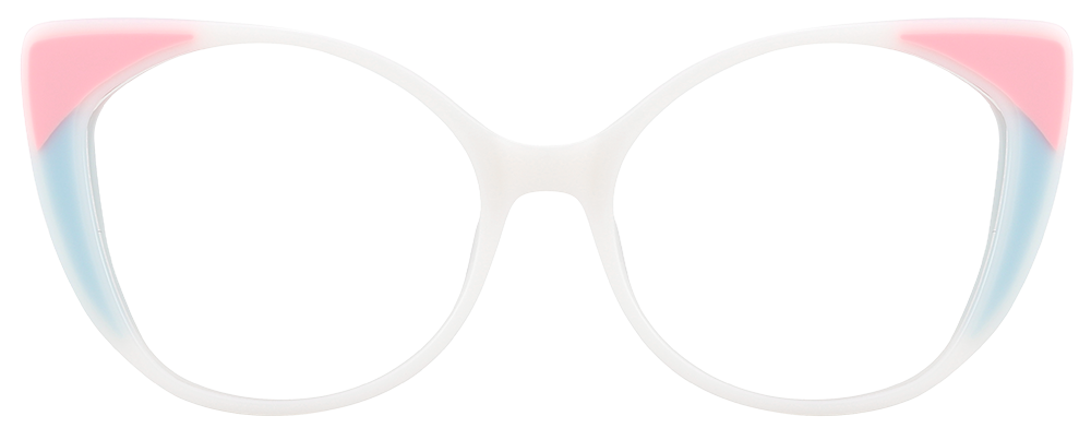 Try On Cat Eye Prescription Glasses 21114 White