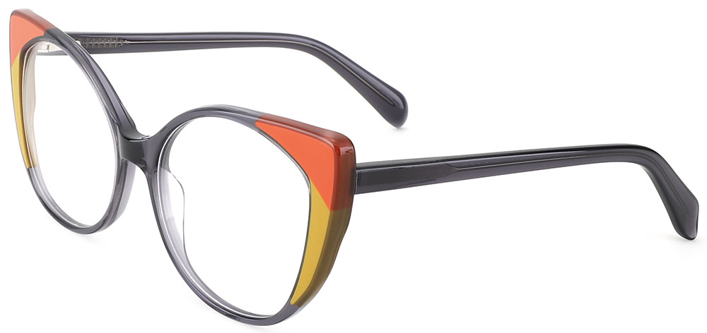 Cat Eye Prescription Glasses 21114 Yellow Black from cheapglasses123.com