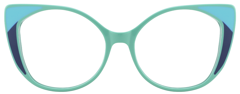 Try on Cat Eye Prescription Glasses 21114 Green