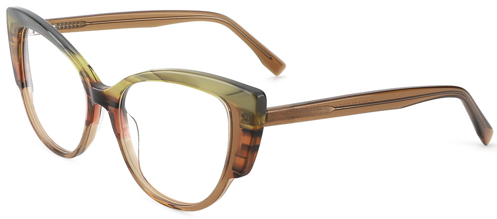 Cat Eye Prescription Glasses 21116 Brown from cheapglasses123.com