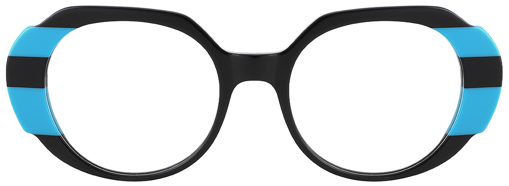 Try On Prescription Glasses 21121 Black Blue