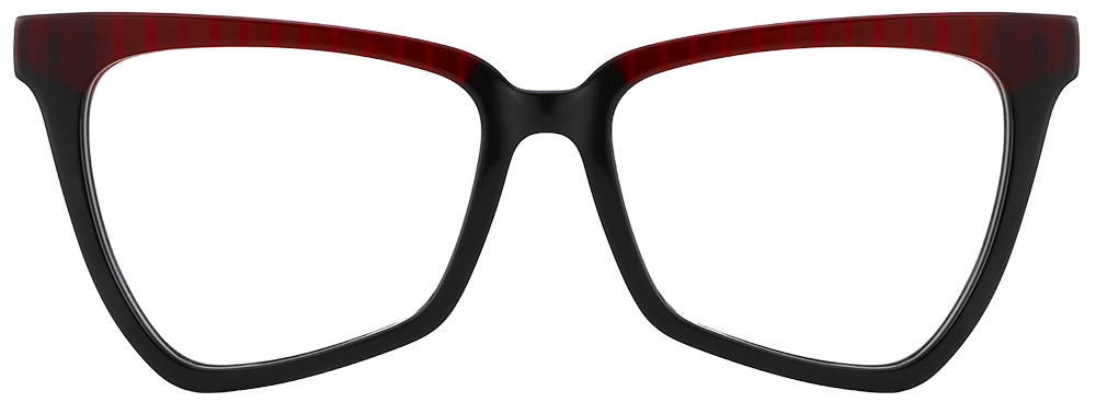 Try on Cheap Prescription Glasses 21122 Red Black