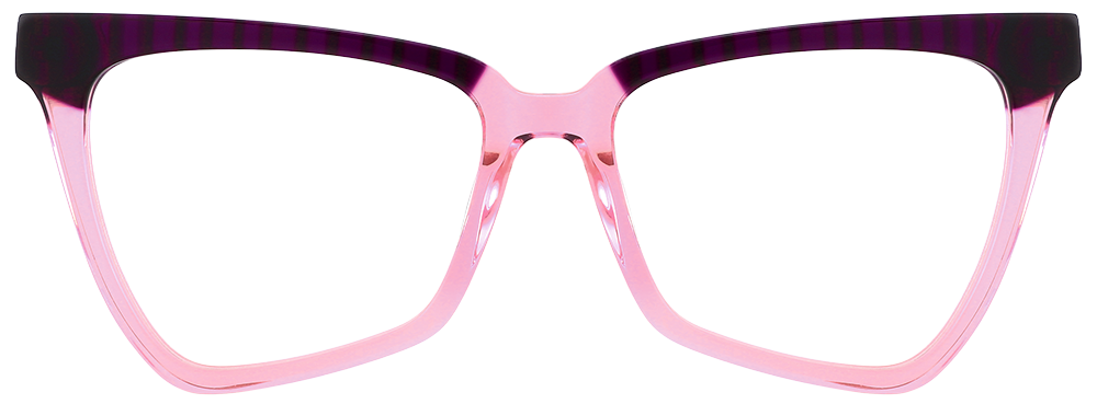 Try on Geometric Prescription Glasses 21122 Pink Red