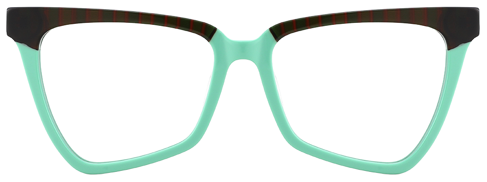 Try on Cheap Prescription Glasses 21122 Black Green