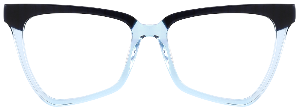 Try on Cheap Prescription Glasses 21122 Black Blue