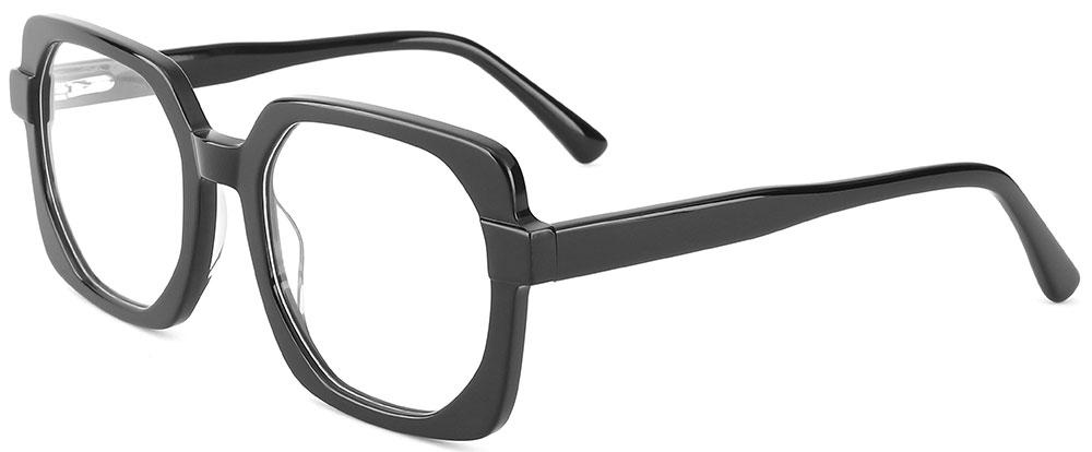 Geometric Prescription Glasses 21127 Black from cheapglasses123.com
