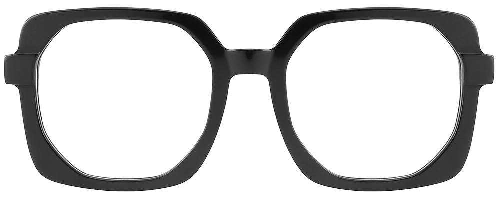 Try on Geometric Prescription Glasses 21127 Black