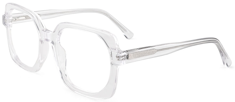 Geometric Prescription Glasses 21127 Clear from cheapglasses123.com