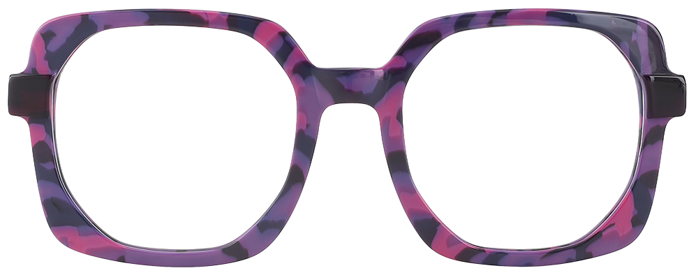 Try on Geometric Prescription Glasses 21127 Floral