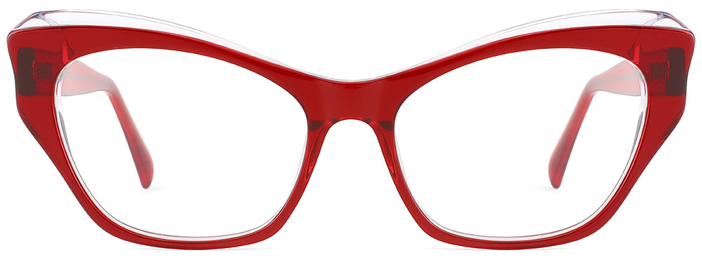Cat Eye Prescription Glasses 21132 Red