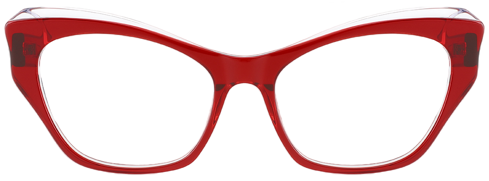 Try on Cat Eye Prescription Glasses 21132 Red