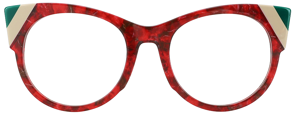 Try on Cat Eye Prescription Glasses 21143 Red
