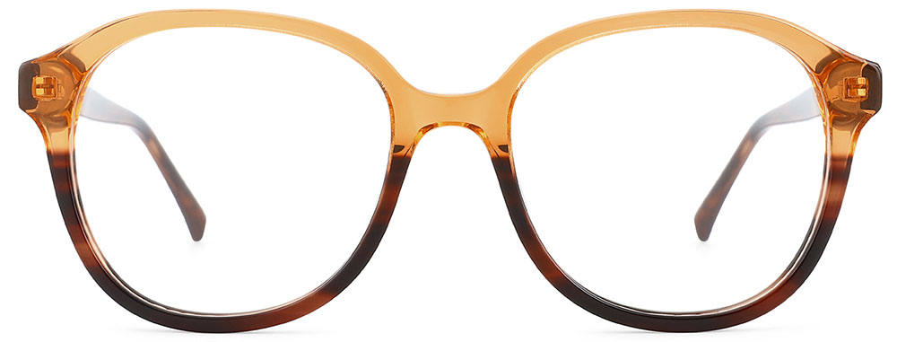Round Prescription Glasses 21166 Yellow Tortoise from cheapglasses123.com