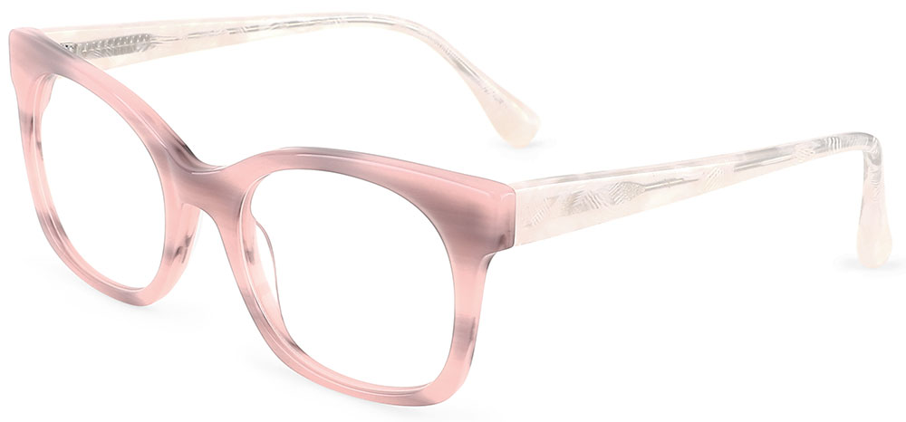 Cat Eye Prescription Glasses 21175 Pink Cream from cheapglasses123.com