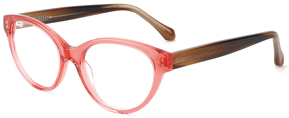 Cat Eye Prescription Glasses 21176 Red Brown from cheapglasses123.com