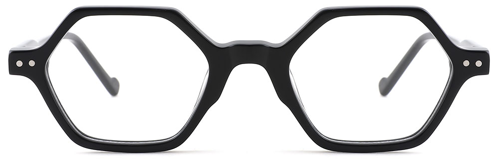 Geometric Prescription Glasses 21208 Black from CheapGlasses123.com