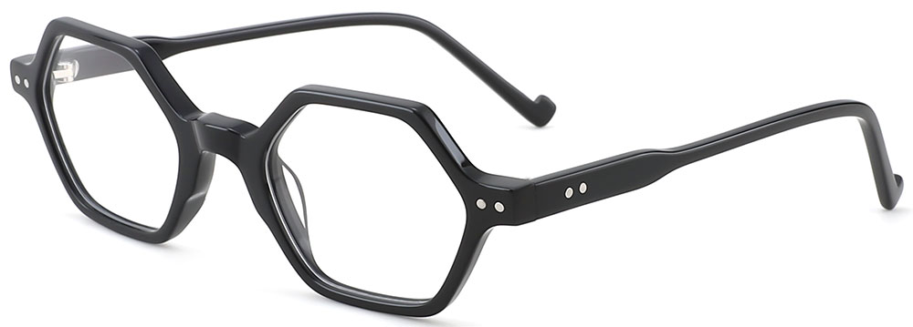 Cheapglasses123.com Geometric Prescription Glasses 21208 Black