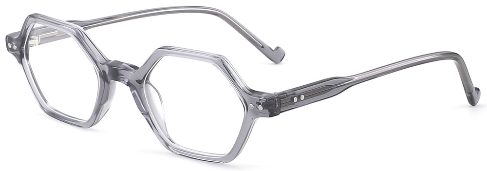 Cheapglasses123.com Geometric Prescription Glasses 21208 Gray
