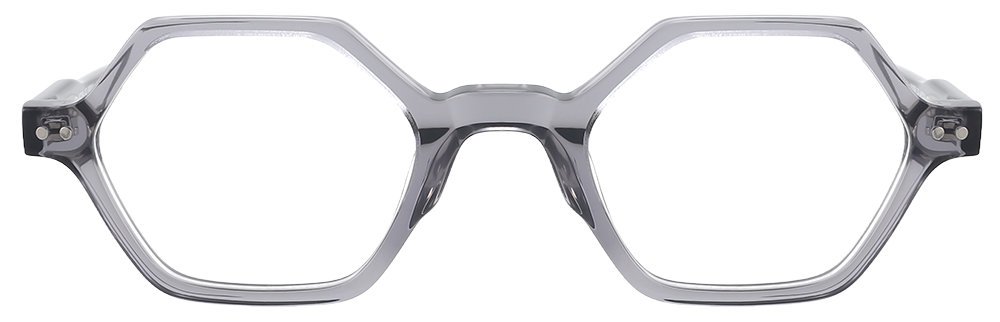 Try on Geometric Prescription Glasses 21208 Gray