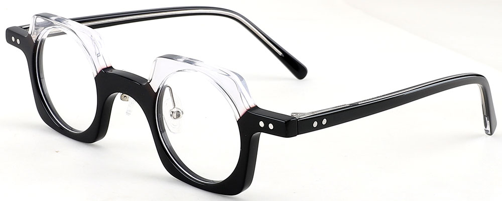 Cheapglasses123.com Prescription Glasses 21209 Black Clear