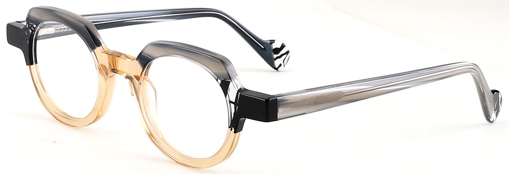 Cheapglasses123.com Round Prescription Glasses 21210 Gray Cream