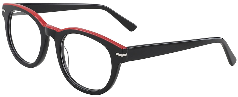 Cheapglasses123.com Prescription Glasses 21214 Black Red