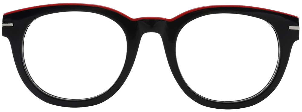 Try on Prescription Glasses 21214 Black Red