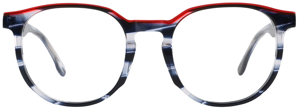 Round Prescription Glasses 21216 Red Gray from cheapglasses123.com