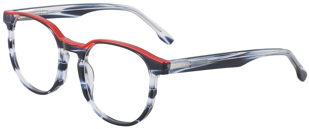 Cheapglasses1233.com Round Prescription Glasses 21216 Red Grey