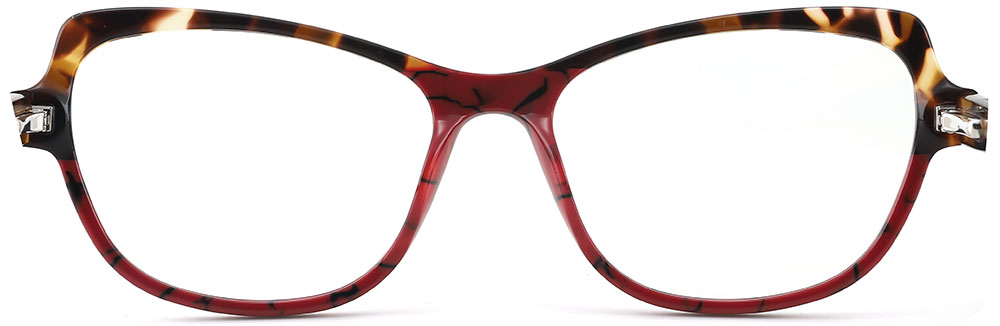 Try on glasses: Cat Eye Prescription Glasses 21220 Tortoise Red