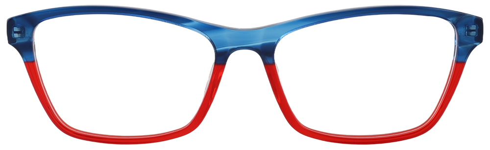 Try on glasses: Prescription Glasses 21221 Blue Red