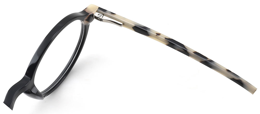 Round Prescription Glasses 21222 Black
