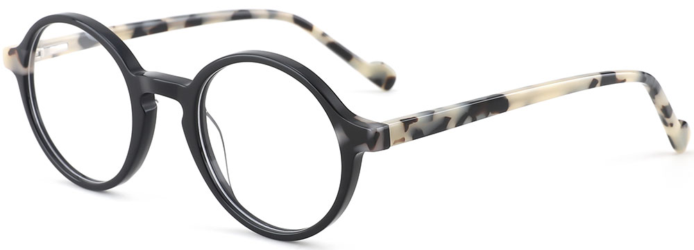 Cheapglasses123.com Round Prescription Glasses 21222 Black
