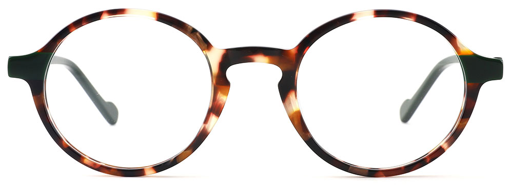 Round Prescription Glasses 21222 Tortoise Green from cheapglasses123.com
