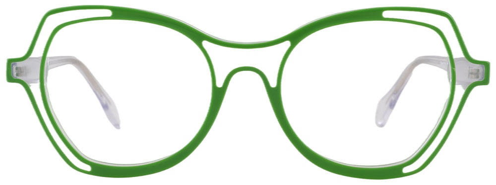Geometric Prescription Glasses 21240 Green from CheapGlasses123.com