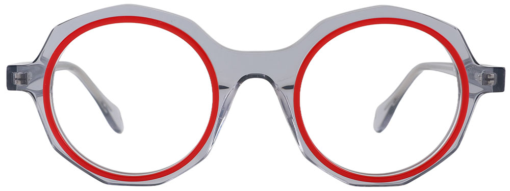 Round Prescription Glasses 21242 Red from cheapglasses123.com